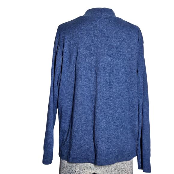 Blue Mock Neck Long Sleeve Tee Size Petite XL - Picture 2 of 3